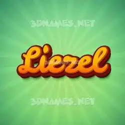liezel in Green Rays style - 3D name wallpaper