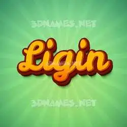 ligin in Green Rays style - 3D name wallpaper