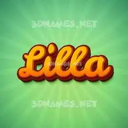 lilla in Green Rays style - 3D name wallpaper