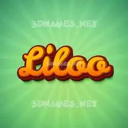 liloo in Green Rays style - 3D name wallpaper