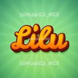lilu in Green Rays style - 3D name wallpaper