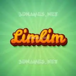 limlim in Green Rays style - 3D name wallpaper
