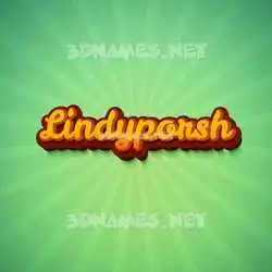 lindyporsh in Green Rays style - 3D name wallpaper