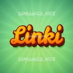 linki in Green Rays style - 3D name wallpaper