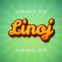 linoj in Green Rays style - 3D name wallpaper