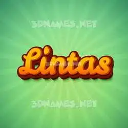 lintas in Green Rays style - 3D name wallpaper