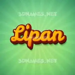 lipan in Green Rays style - 3D name wallpaper