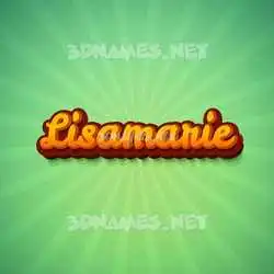 lisamarie in Green Rays style - 3D name wallpaper