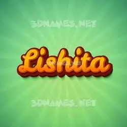 lishita in Green Rays style - 3D name wallpaper