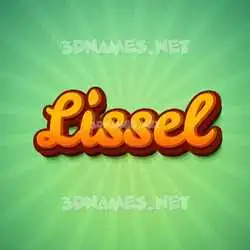 lissel in Green Rays style - 3D name wallpaper