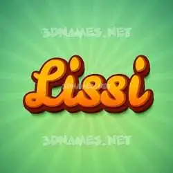 lissi in Green Rays style - 3D name wallpaper