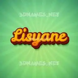 lisyane in Green Rays style - 3D name wallpaper