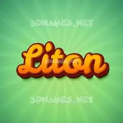 liton in Green Rays style - 3D name wallpaper