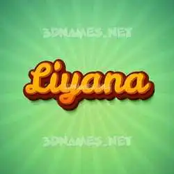liyana in Green Rays style - 3D name wallpaper