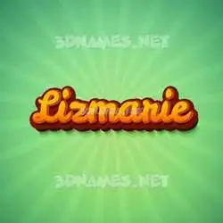 lizmarie in Green Rays style - 3D name wallpaper