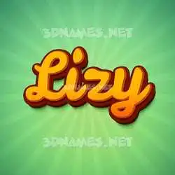 lizy in Green Rays style - 3D name wallpaper