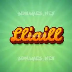 lliaill in Green Rays style - 3D name wallpaper