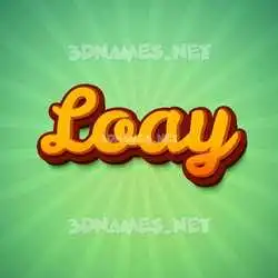 loay in Green Rays style - 3D name wallpaper