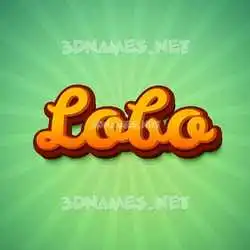 lobo in Green Rays style - 3D name wallpaper