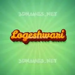 logeshwari in Green Rays style - 3D name wallpaper