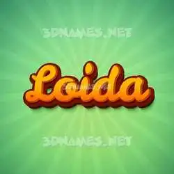 loida in Green Rays style - 3D name wallpaper