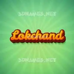 lokchand in Green Rays style - 3D name wallpaper