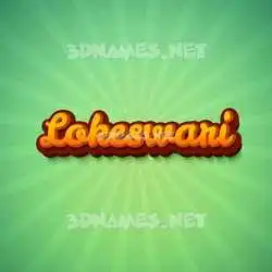 lokeswari in Green Rays style - 3D name wallpaper