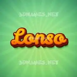 lonso in Green Rays style - 3D name wallpaper