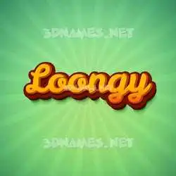 loongy in Green Rays style - 3D name wallpaper