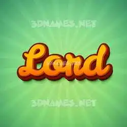 lord in Green Rays style - 3D name wallpaper