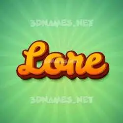 lore in Green Rays style - 3D name wallpaper