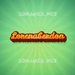 lorenaberdon in Green Rays style - 3D name wallpaper