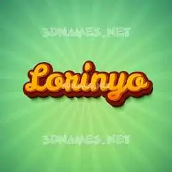 lorinyo in Green Rays style - 3D name wallpaper