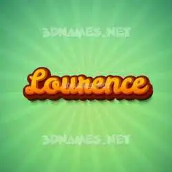 lourence in Green Rays style - 3D name wallpaper