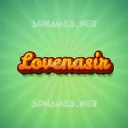 lovenasir in Green Rays style - 3D name wallpaper