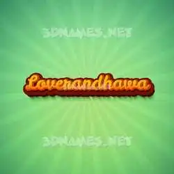 loverandhawa in Green Rays style - 3D name wallpaper