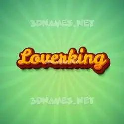 loverking in Green Rays style - 3D name wallpaper