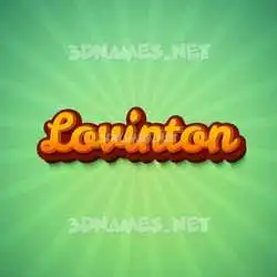 lovinton in Green Rays style - 3D name wallpaper