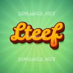 lteef in Green Rays style - 3D name wallpaper