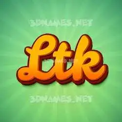 ltk in Green Rays style - 3D name wallpaper