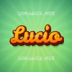lucio in Green Rays style - 3D name wallpaper