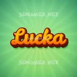 lucka in Green Rays style - 3D name wallpaper