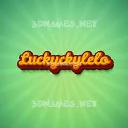 luckyckylelo in Green Rays style - 3D name wallpaper