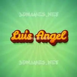 luis angel in Green Rays style - 3D name wallpaper