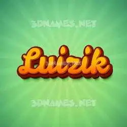 luizik in Green Rays style - 3D name wallpaper