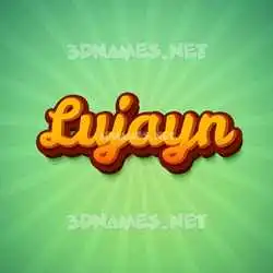 lujayn in Green Rays style - 3D name wallpaper