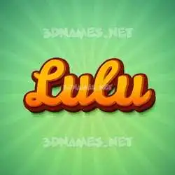 lulu in Green Rays style - 3D name wallpaper