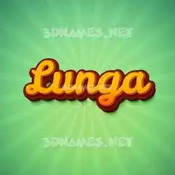 lunga in Green Rays style - 3D name wallpaper