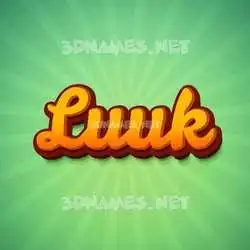luuk in Green Rays style - 3D name wallpaper