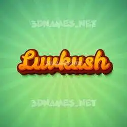 luvkush in Green Rays style - 3D name wallpaper